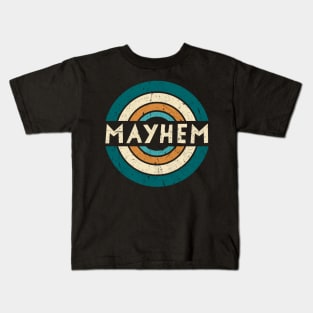 Vintage Mayhem Proud Name Colorful Birthday 70s 80s 90s Styles Kids T-Shirt